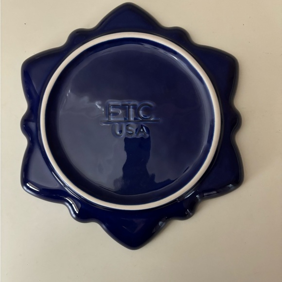 Fiesta Snowflake Shape 8” Embossed Holiday Plate  Twilight NEW - Picture 2 of 2